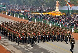 Indian Army soldiers on parade in 2014