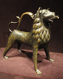 Brass aquamanile from Lower Saxony, Germany, c. 1250