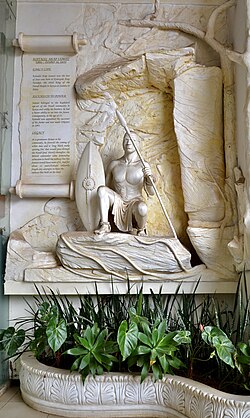 Sculpture of Koitalel Arap Samoei in the Kenya National Library Service building.
