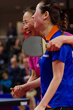 Li Jiao and Li Jie, representing the Netherlands, finished in the top 2 at the 2015 European Games. To date, all six women's singles medalists in the history of the European Games have been Chinese-born.