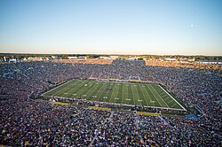 Notre Dame Stadium, home to the Fighting Irish
