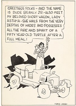 "Dude Beanly Jr.", a comic strip that Avery drew for the North Dallas High School monthly magazine