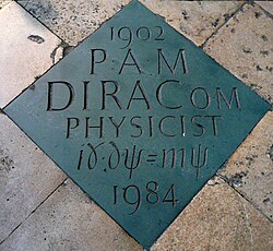 The commemorative marker in Westminster Abbey