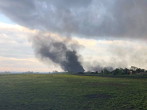 A gustnado near Swan Quarter, North Carolina, on 26 April 2019