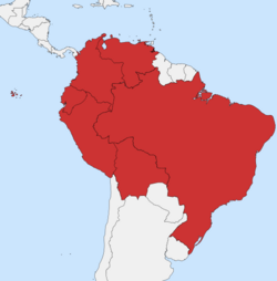 Countries where the Amazon basin is present