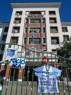 Hospital Evita in Lanús, where Diego Maradona was born
