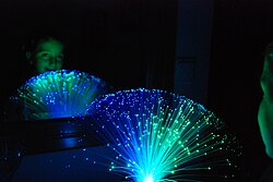 An optical fiber lamp
