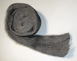 A roll of steel wool
