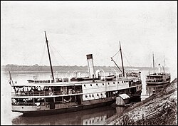 The steamships “Aymoré” and “Sucre” on the Madeira river.