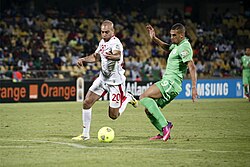 Tunisia against Algeria at the 2013 Africa Cup of Nations in South Africa.