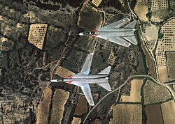 Two Dassault Mirage G prototypes, one with wings swept