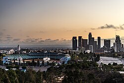 Dodger Stadium and Downtown Los Angeles