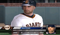 Jon Dowd, the most well-known generic replacement for Bonds in MVP Baseball 2005