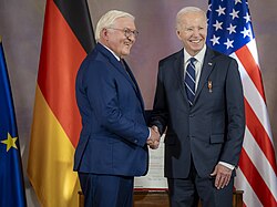Frank-Walter Steinmeier and Joe Biden in Berlin, October 2024