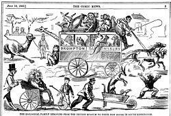The Comic News reporting on the movement to South Kensington in 1863