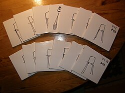 The massive In Search of The box set, a set of 13 albums by Buckethead, along with each copy's cover being hand-drawn differently