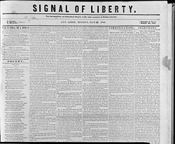 Front page of the May 22, 1843 issue