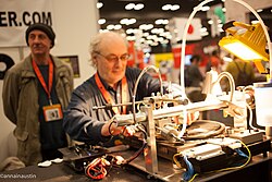 Vinyl record making demonstration at SXSW 2014