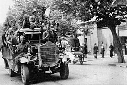 Insurgents celebrating the liberation of Naples after the Four days of Naples (27–30 September 1943)