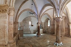 The Cenacle on Mount Zion in Jerusalem, claimed to be the location of the Last Supper and Pentecost