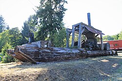 Historic Lumber Sled at Camp 18 in Elsie