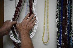Umbandist mediums may receive necklace to mark the completion of their training