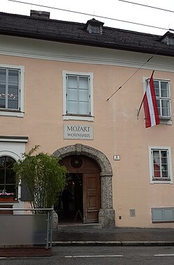 Tanzmeisterhaus, Salzburg, Mozart family residence from 1773; reconstructed in 1996