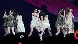 Twice performing at Allegiant Stadium during their Ready to Be World Tour