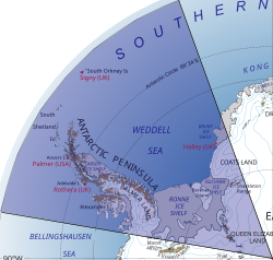 Map of the British Antarctic Territory
