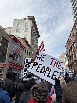 Anti-ICE protest organized by the Party for Socialism and Liberation in Durham as part of the 2026 United States general strike.