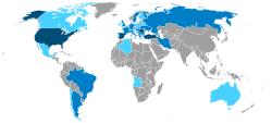 Countries with a significant Romani population according to unofficial estimates. + 1,000,000 + 100,000 + 10,000