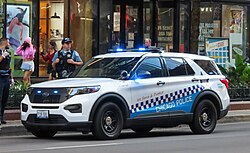 A Ford Explorer SUV as a Chicago Police Department vehicle, 2021