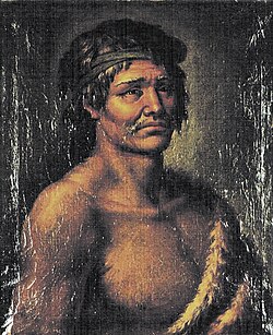 Portrait of Chief Junchar by José del Pozo in Puerto Deseado, in 1789, during the Malaspina Expedition (1789–1794)