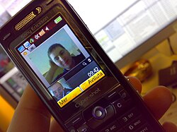 A mobile video call between Sweden and Singapore made on a Sony Ericsson K800 (2007)