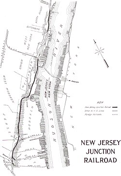 Extensive yards lined the shore and connected to tunnel under the Palisades