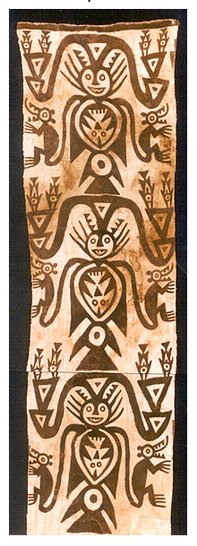 Painted textile, Chachapoyas area, Abisco or Pajaten culture, AD 900–1400