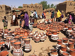 The pottery market in Boubon, Niger