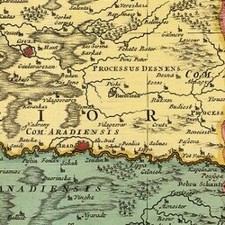 Arad on an 18th-century map