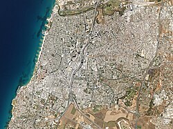 Tel Aviv seen from space in 2016