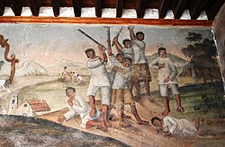 16th century mural of child martyrs at Ozumba