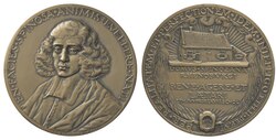 A Dutch commemorative medal issued on the 250th death anniversary of Spinoza, 1927