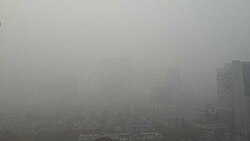 Huangpu District during the 2013 Eastern China smog