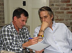 Lauer with English actor Jeremy Irons
