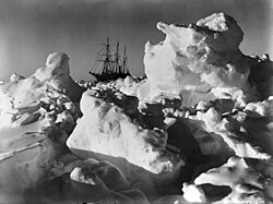 Frank Hurley: As time wore on it became more and more evident that the ship was doomed (Endurance trapped in pack ice), National Library of Australia.