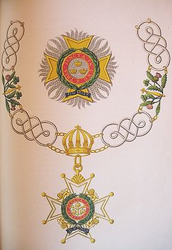 The insignia of a Knight Grand Cross of the military division of the order
