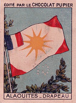 Flag on a French collector's card from around 1936