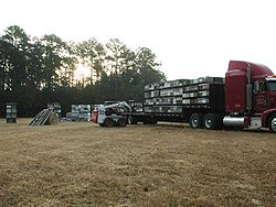 US migratory commercial beekeeper moving spring bees from South Carolina to Maine for blueberry pollination