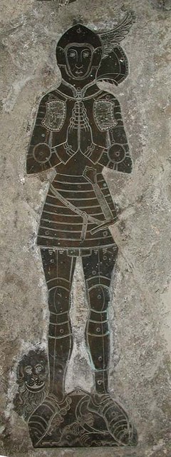 English man-at-arms, funerary brass c. 1431