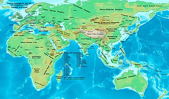 Eastern Hemisphere at the beginning of the 6th century