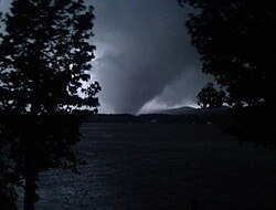 A killer tornado in Alabama photographed during the 2011 Super Outbreak, the most intense tornado outbreak on record.